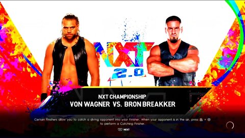 NXT Von Wagner vs Bron Breakker for the NXT Championship