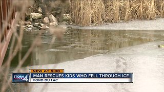 Fond du Lac man saves kids who fell through ice