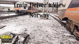 TRAIN DRIVER'S VIEW: Bergen - Voss dressed in winter coating