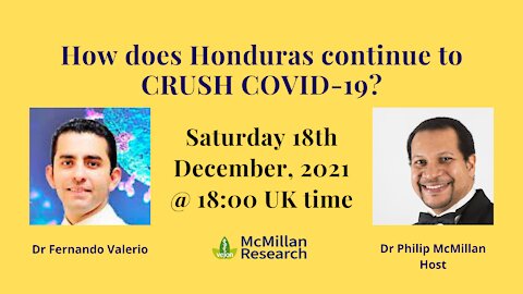 How does Honduras continue to CRUSH COVID-19? With Dr Fernando Valerio