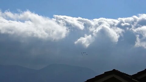 Psalm 62 and a lot of birds and planes over Corona, CA on October 22, 2022