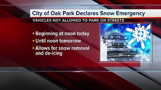 Oak Park Snow Emergency
