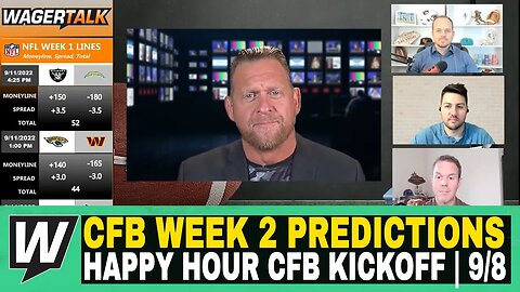 Happy Hour CFB Kickoff | Week 2 Predictions | Arkansas vs South Carolina | Texas Tech vs Houston