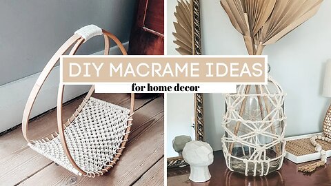 DIY MACRAME IDEAS - Creating Beautiful Home Decor with easy knots | Macrame Magazine Rack
