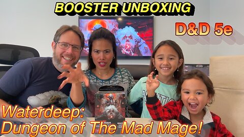 Waterdeep: Dungeon of the Mad Mage - Dungeons and Dragons Miniature Booster Unboxing with Family