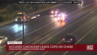 Accused carjacker, robber leads police on chase