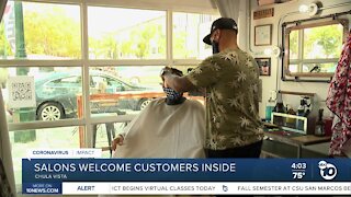 Salon welcome customers inside