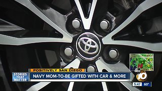 San Diego Navy mom-to-be gifted with car