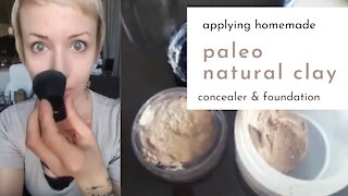 Applying Homemade Paleo Natural Clay Concealer & Foundation