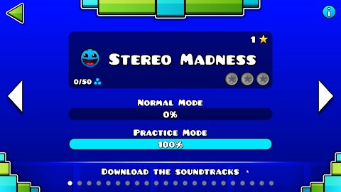 Geometry Dash Level 01 Stereo Madness Attempt 1