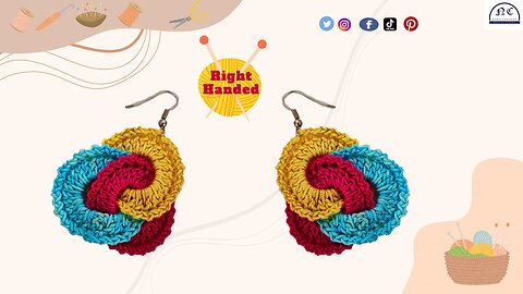 Create Stunning Multi-Circle Crochet Earrings - Right-Handed Tutorial 🧶✨