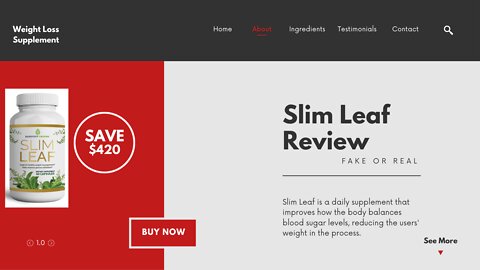 Slim Leaf Review | Fake or Real Weight Loss