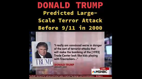 Donald Trump predicted large scale terror attack before 9/11