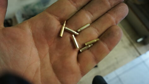 Making miniature brass shells on the lathe
