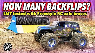 How Many Backflips Did I Do? RAW LMT Test Footage. Testing The Freestyle RC Axle Braces.