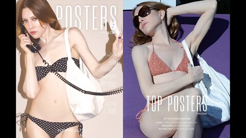 TOP POSTERS MAGAZINE (JULY 2022 ISSUE) FEATURES COVER MODEL CHARIS MICHELSEN + AN INTERVIEW WITH HER