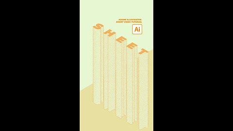 Create Isometric 3d Text with Layer Adobe Illustrator Tutorial #Shorts