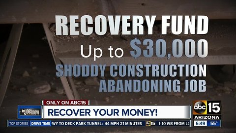 Arizona's Recovery Fund can help those burned by registered contractors