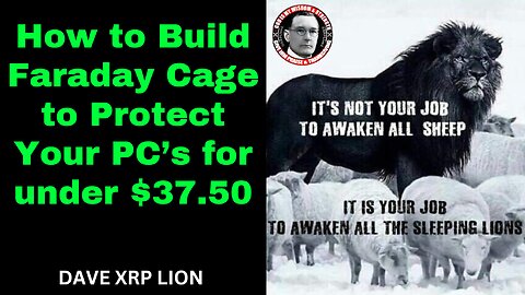 NEW DAVE XRP LION-How to BUILD Faraday Cage to Protect Your PC'S-Oct '23 [MUST WATCH] TRUMP NEWS