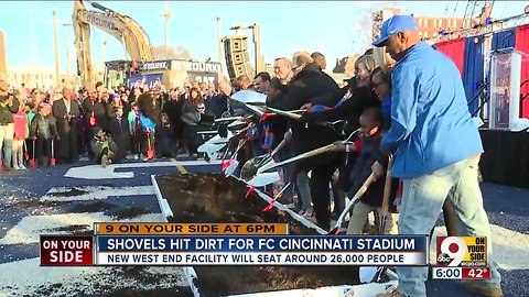 Shovels hit dirt for FC Cincy stadium