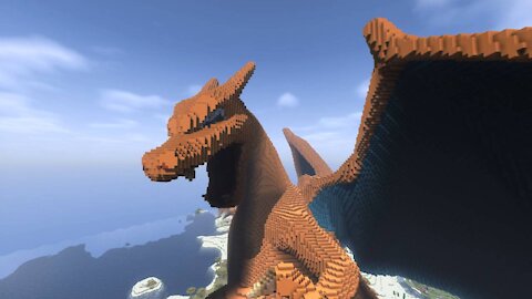 Minecraft Charizard Build Schematic - Pokemon