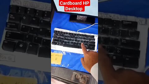 Showing Off My Cardboard HP Desktop #shorts #cardboard #cardboardcraft #desktop
