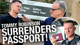 Tommy Robinson surrenders passport after dramatic Monday arrest
