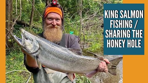 Fall Salmon Run 2021 / King Salmon Fishing Michigan Rivers / Salmon Fishing / Sharing The Honey Hole