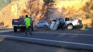Highway 285 reopens after closing for head-on crash near Pine