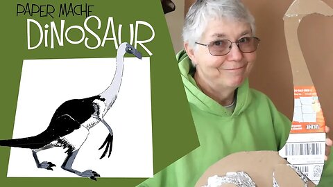 Paper Mache Dinosaur - Hello Therizinosaurus, Bye-Bye Kangaroo