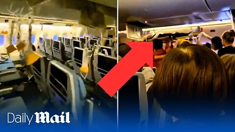 Scenes inside Singapore Airlines plane that suffered deadly turbulence