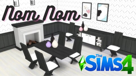 Sims 4 - Nom Nom Dining Set - CC Overview