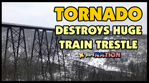 Tornado destroys huge train trestle - Kinzua Bridge State Park, Pennsylvania