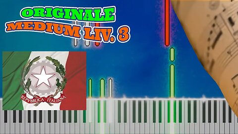 INNO D'ITALIA PIANO TUTORIAL + SPARTITO GRATIS DIFFICOLTA' MEDIA COVER INNO DI MAMELI