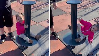 Dizzy Toddler Takes A Tumble After Spinning On Ride
