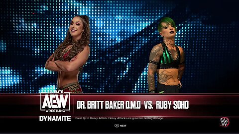 AEW Dynamite Britt Baker vs Ruby Soho in a Owen Hart Foundation Tournament First Round Match
