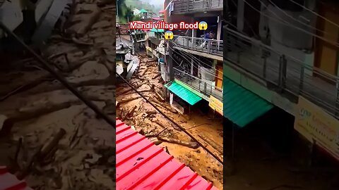 mandi Village flood #youtubeshorts #vlog #monsoon #monsoon2023 #flood #mandi #himachal #shortsviral