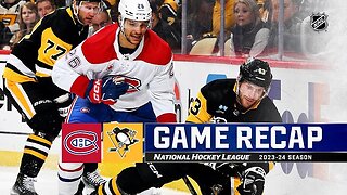 NHL Penguins vs Canadiens 3 - 2 Highlights