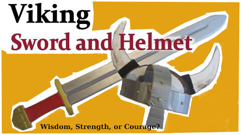 Make a Viking Helmet and Sword out of cardboard - template included
