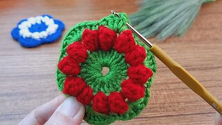 ✅️Amazing very easy crochet flower making #crochet #knitting #diy