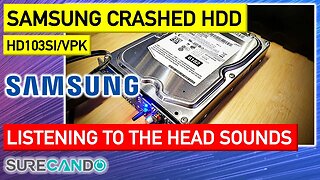 Samsung HD103SI_VPK Crashed Hard Drive Sounds 1TB 3.5 SATA HDD