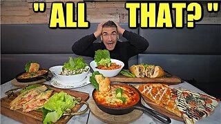 CHEESY New York Italian Food Menu Challenge | Pizza, Pasta, Lasagna | TOP RATED ITALIAN RESTAURANT