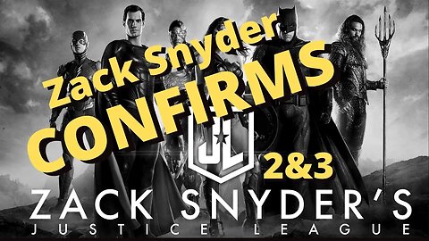 Zack Snyder Confirms Justice League 2 & 3 in the Works for the Future!!
