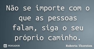 O QUE VOCÊ ESTÁ FAZENDO AQUI? SIGA SEU PRÓPRIO CAMINHO!