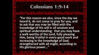 Colossians 1 doing God will
