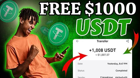 $1000 FREE USDT ● Withdraw Anytime ● Get Paid $1000 FREE USDT Right Now