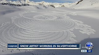 Snow artist working in Silverthorne