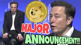 MAJOR Elon Musk ANNOUNCEMENT Coming Wednesday ⚠️ #Dogecoin