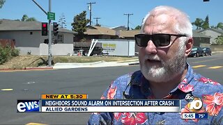 Neighbors sound alarm on intersection after crash