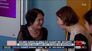 Civil Rights activist Dolores Huerta calls out Congressman Kevin McCarthy over mass shooting response